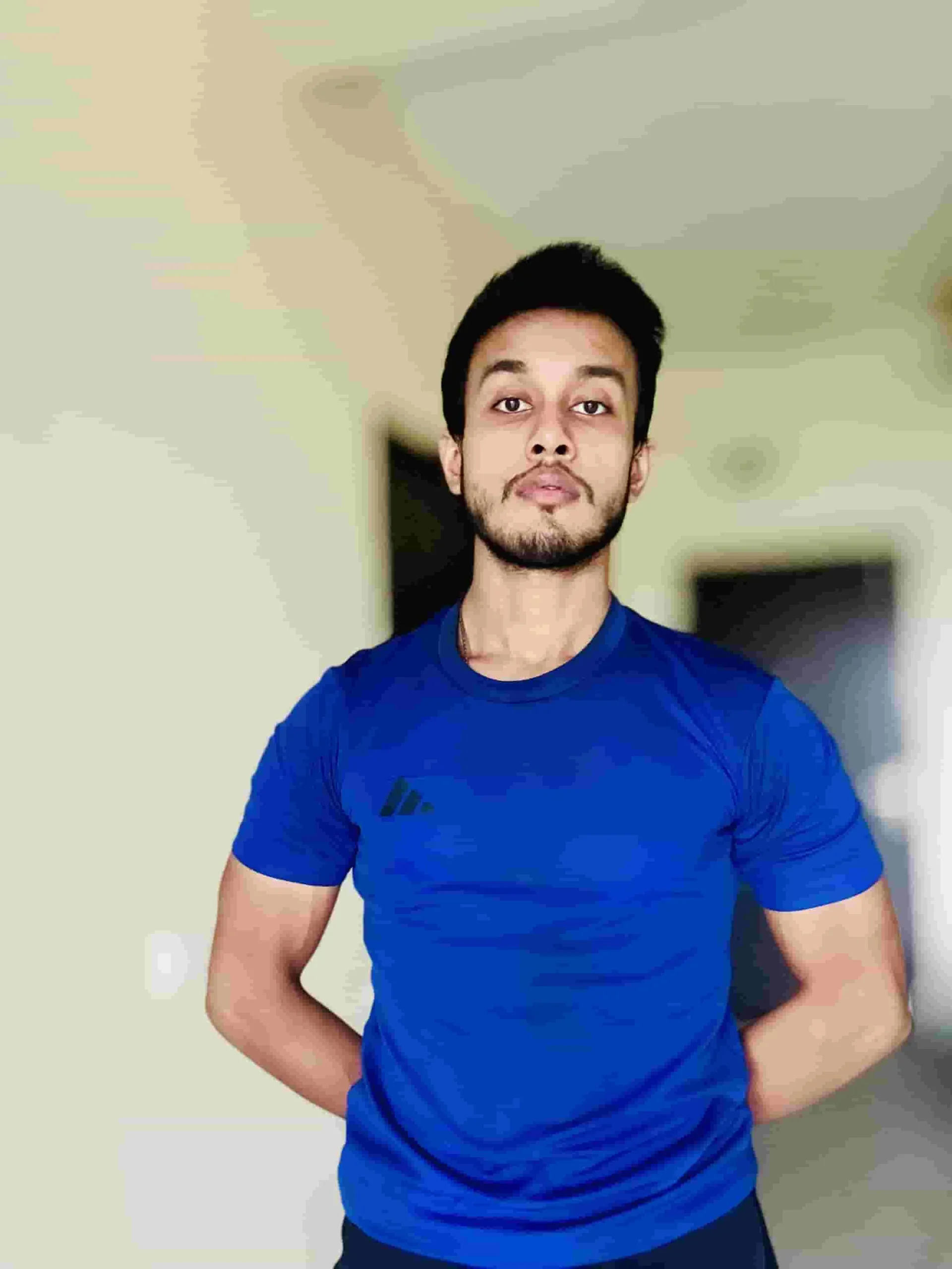 Personal trainer Kaushik Bose in a fitness training session